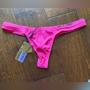 *LOT of 4* New Brave Person Men’s Lowrise Thong Underwear Hot Pink M
